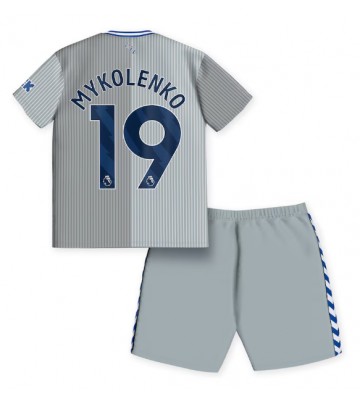 Everton Vitaliy Mykolenko #19 Tercera Equipación Niños 2023-24 Manga Corta (+ Pantalones cortos)